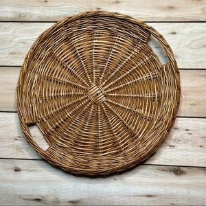 Large Wicker Basket Tray